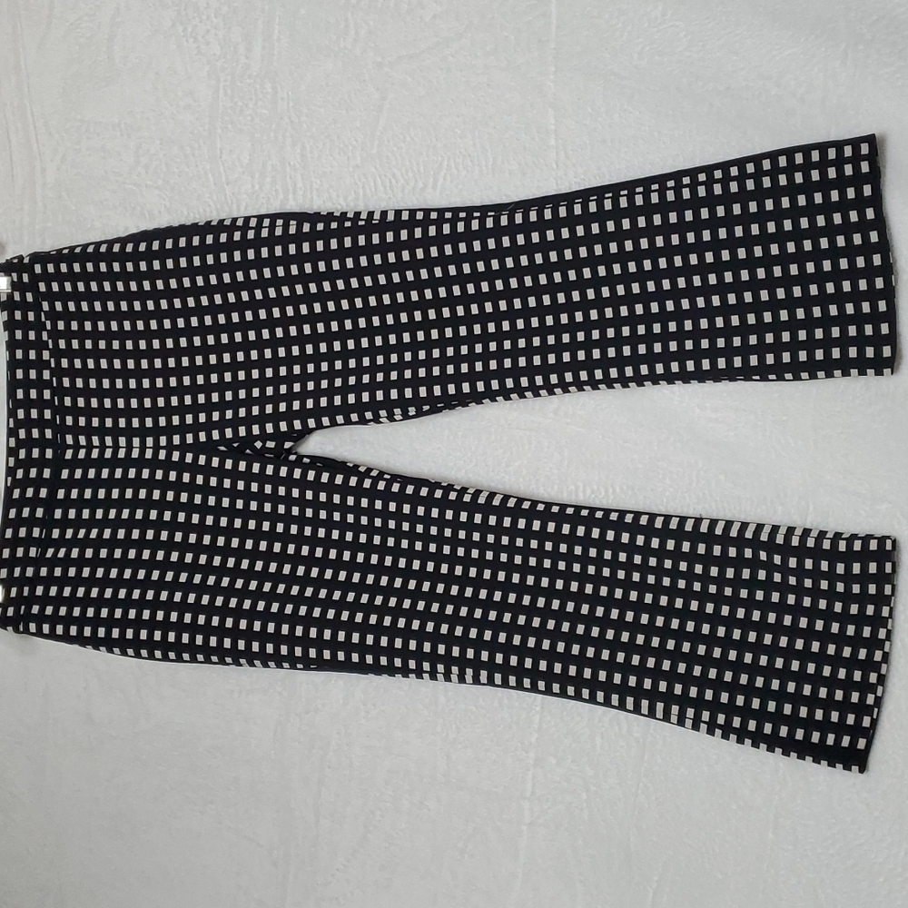 MNG Printed Black&White Wide legs jean 4